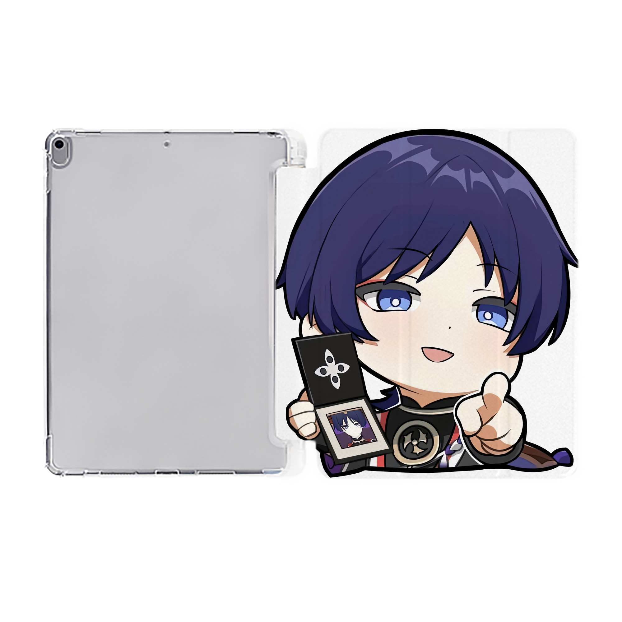 げんし神 さんペい genshin Sanpei IPad ケース ペン収納付き 三つ折りスタンド PUレザー×シリコン 対応機種9.5/10.5/10.9インチ